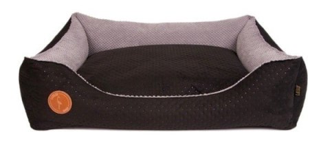 Lauren Design legowisko CEZAR kanapa czarna pikowana 70x60cm